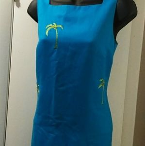 Talbot's petite linen dress,rayon lining